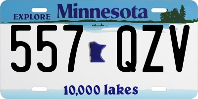 MN license plate 557QZV