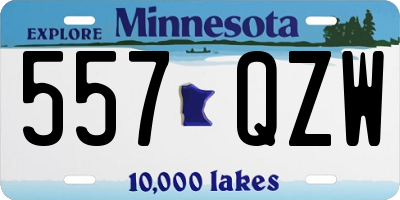 MN license plate 557QZW