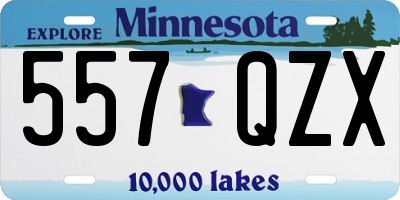 MN license plate 557QZX