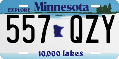 MN license plate 557QZY