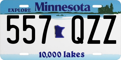 MN license plate 557QZZ