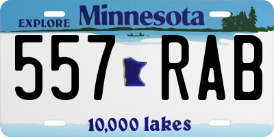 MN license plate 557RAB