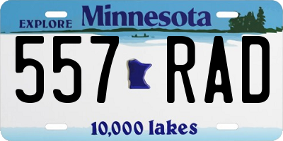MN license plate 557RAD