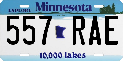 MN license plate 557RAE