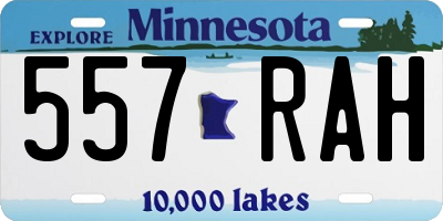 MN license plate 557RAH