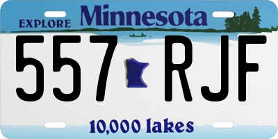 MN license plate 557RJF