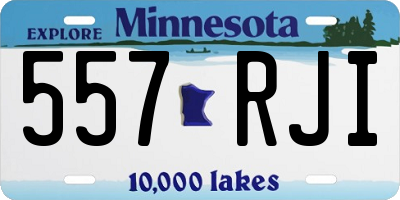 MN license plate 557RJI