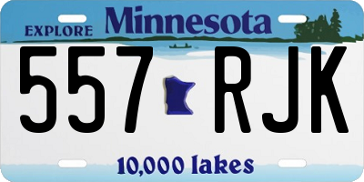 MN license plate 557RJK