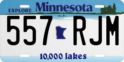 MN license plate 557RJM