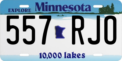 MN license plate 557RJO