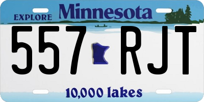MN license plate 557RJT