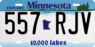 MN license plate 557RJV