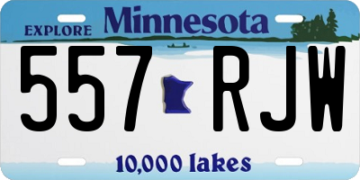 MN license plate 557RJW