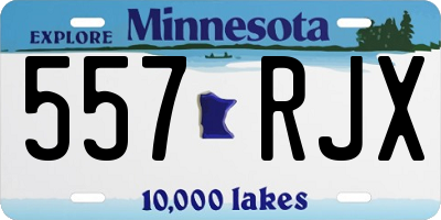 MN license plate 557RJX