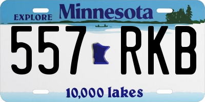 MN license plate 557RKB