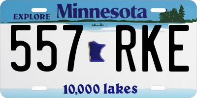 MN license plate 557RKE