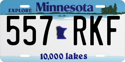 MN license plate 557RKF