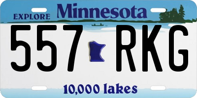 MN license plate 557RKG