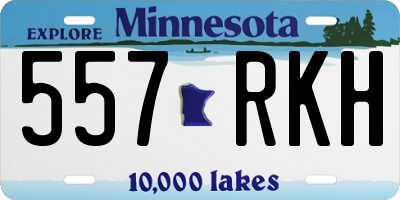 MN license plate 557RKH