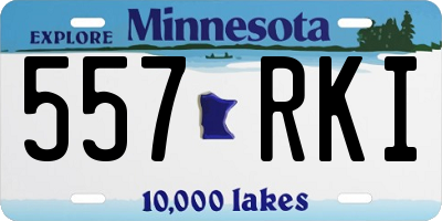 MN license plate 557RKI