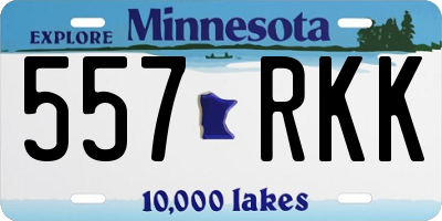 MN license plate 557RKK