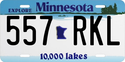 MN license plate 557RKL