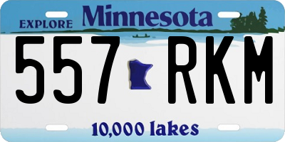 MN license plate 557RKM