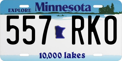 MN license plate 557RKO
