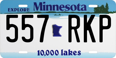 MN license plate 557RKP