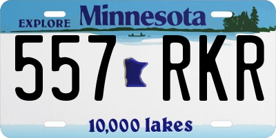 MN license plate 557RKR