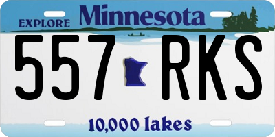 MN license plate 557RKS