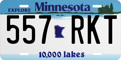 MN license plate 557RKT