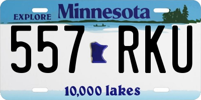 MN license plate 557RKU