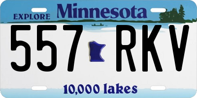 MN license plate 557RKV
