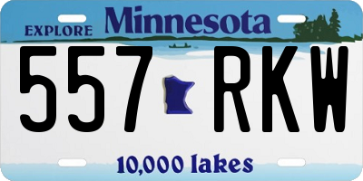 MN license plate 557RKW
