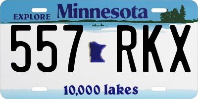 MN license plate 557RKX