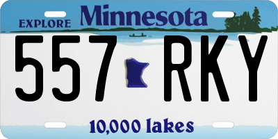 MN license plate 557RKY