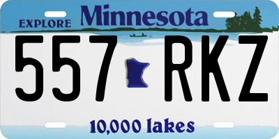 MN license plate 557RKZ