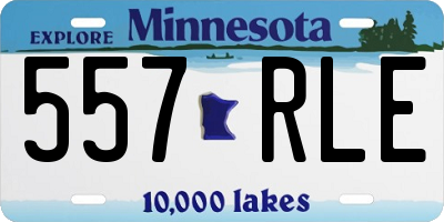 MN license plate 557RLE