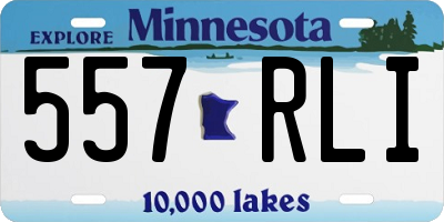 MN license plate 557RLI
