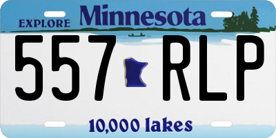 MN license plate 557RLP