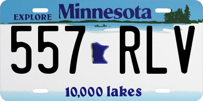 MN license plate 557RLV