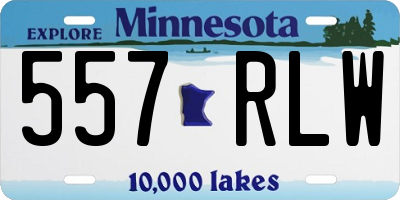 MN license plate 557RLW