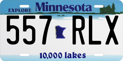 MN license plate 557RLX