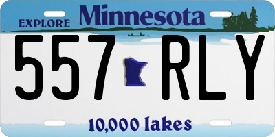 MN license plate 557RLY