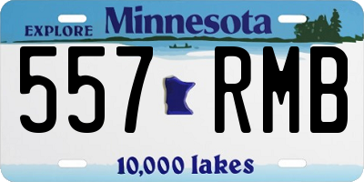 MN license plate 557RMB