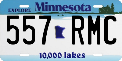 MN license plate 557RMC
