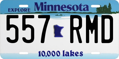 MN license plate 557RMD