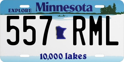 MN license plate 557RML