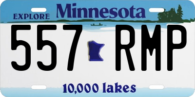 MN license plate 557RMP